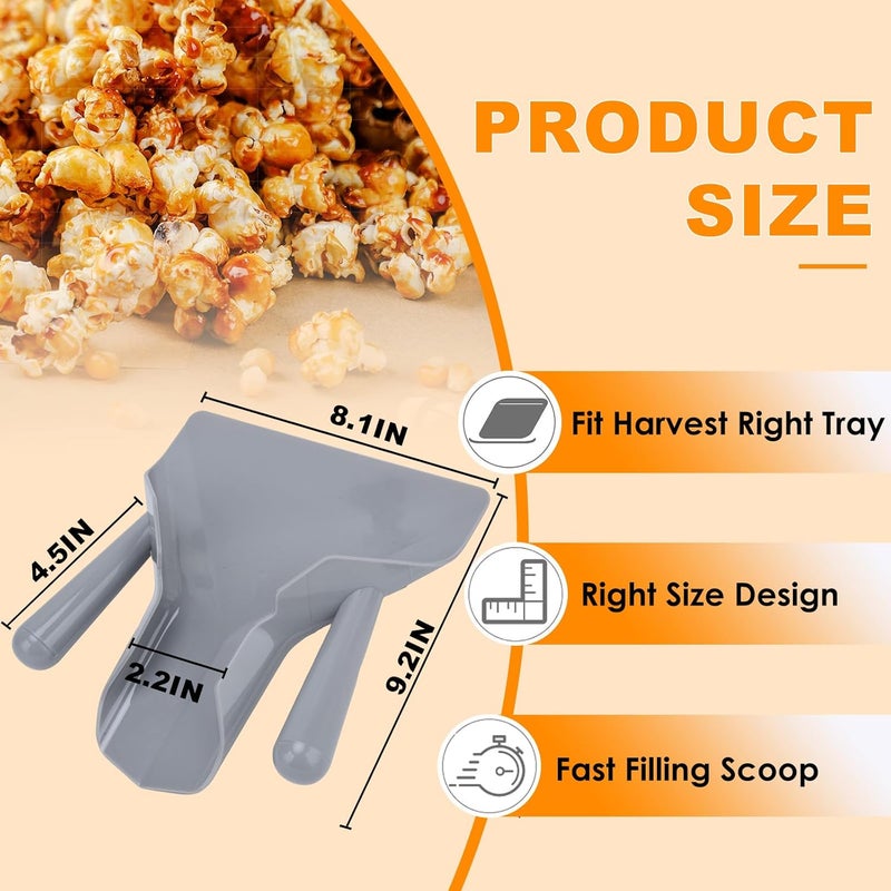 diatomiteco Freeze Dryer Scoop, Perfectly Fit Harvest Right Trays, Freeze Dryer Accessories, Quick Fill Tool to Bag Freeze Dried Food, Multipurpose Speed Scooper for French Fries, Skittles, Snacks, Double Handle - Image 3